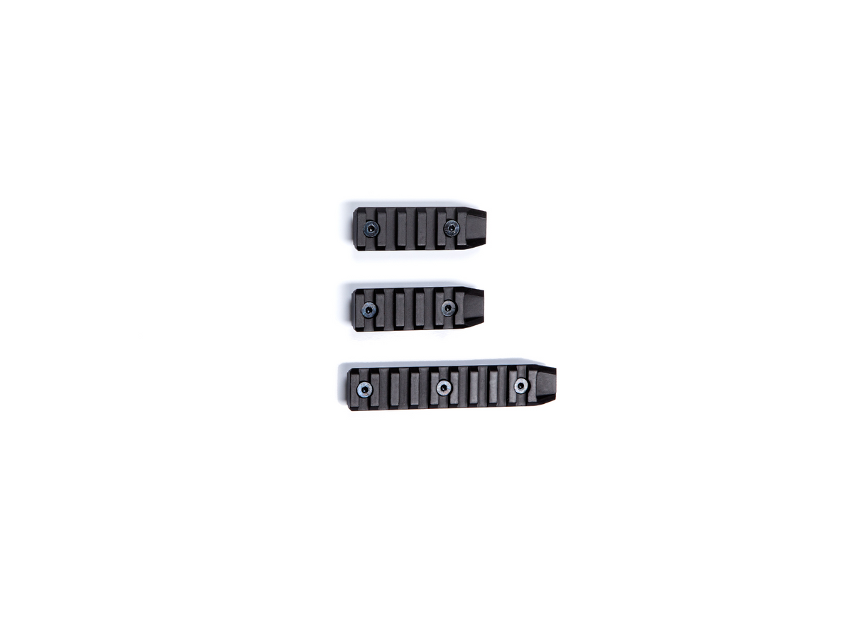 ASG Keymod to RIS Metal Rails, Set of 3.